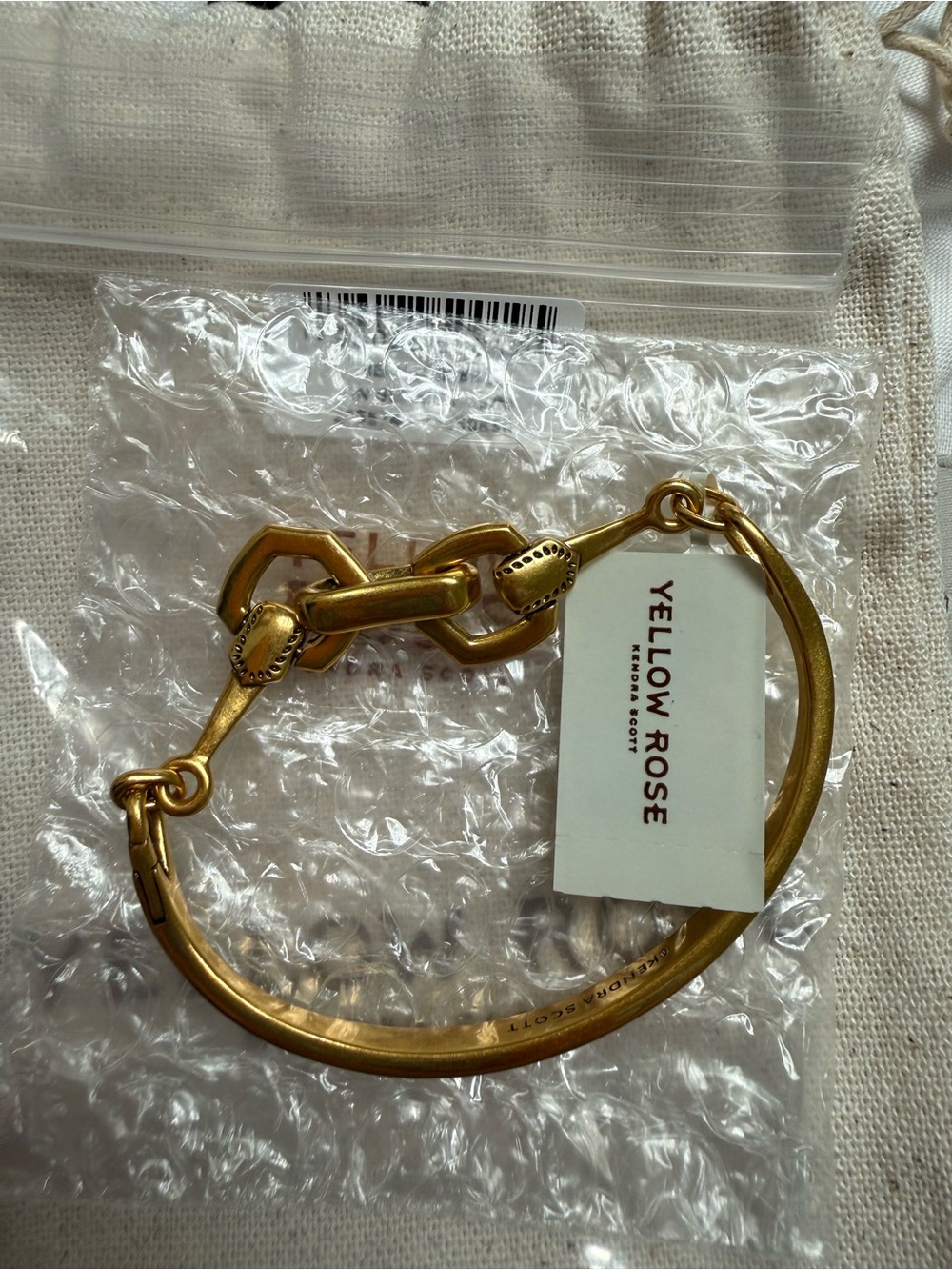 Kendra Scott Beige Yellow Rose Gold Bracelet